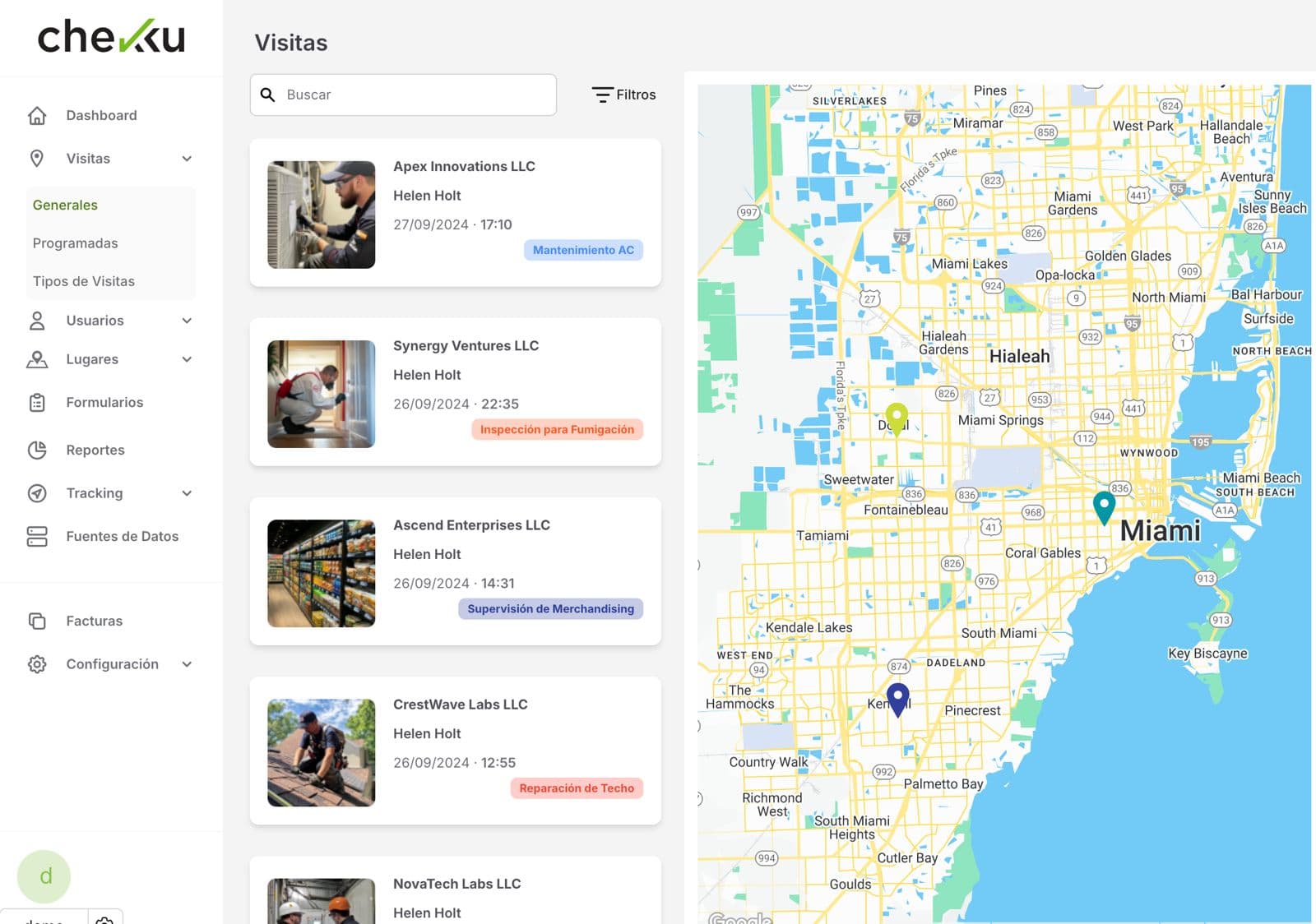 Gestión de Visitas y Órdenes de Trabajo