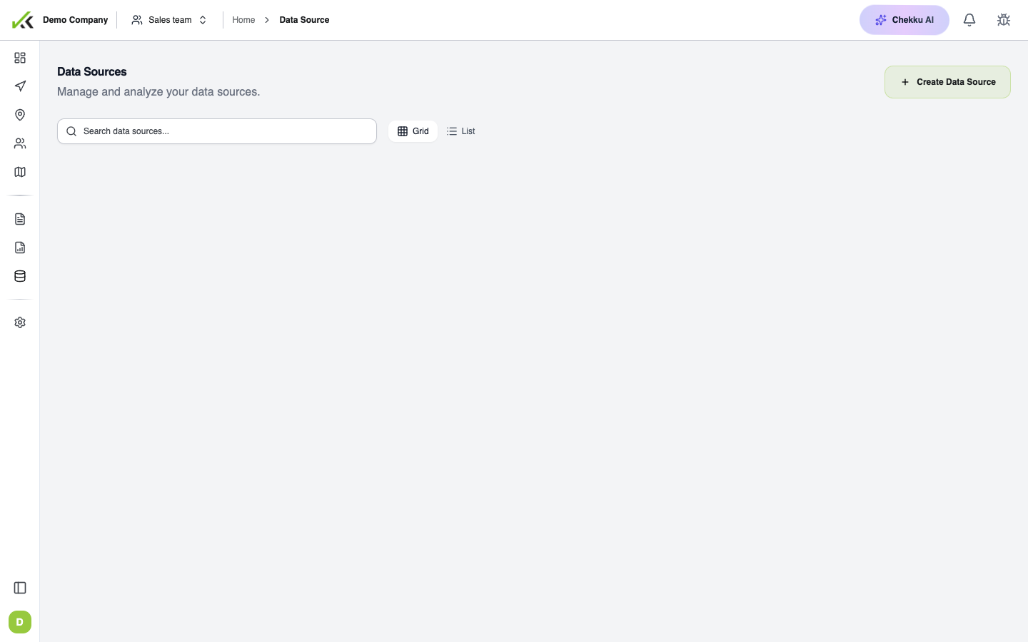 Data Sources administration